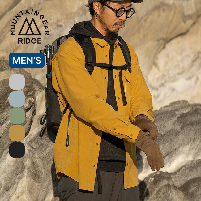 【SALE Max15%OFF】リッジマウンテンギア ベーシックロングスリーブシャツ メンズ RIDGE MOUNTAIN GEAR Basic Long Sleeve Shirt 長袖 トップス 羽織り 今めかしい 難民キャンプ アウトドア