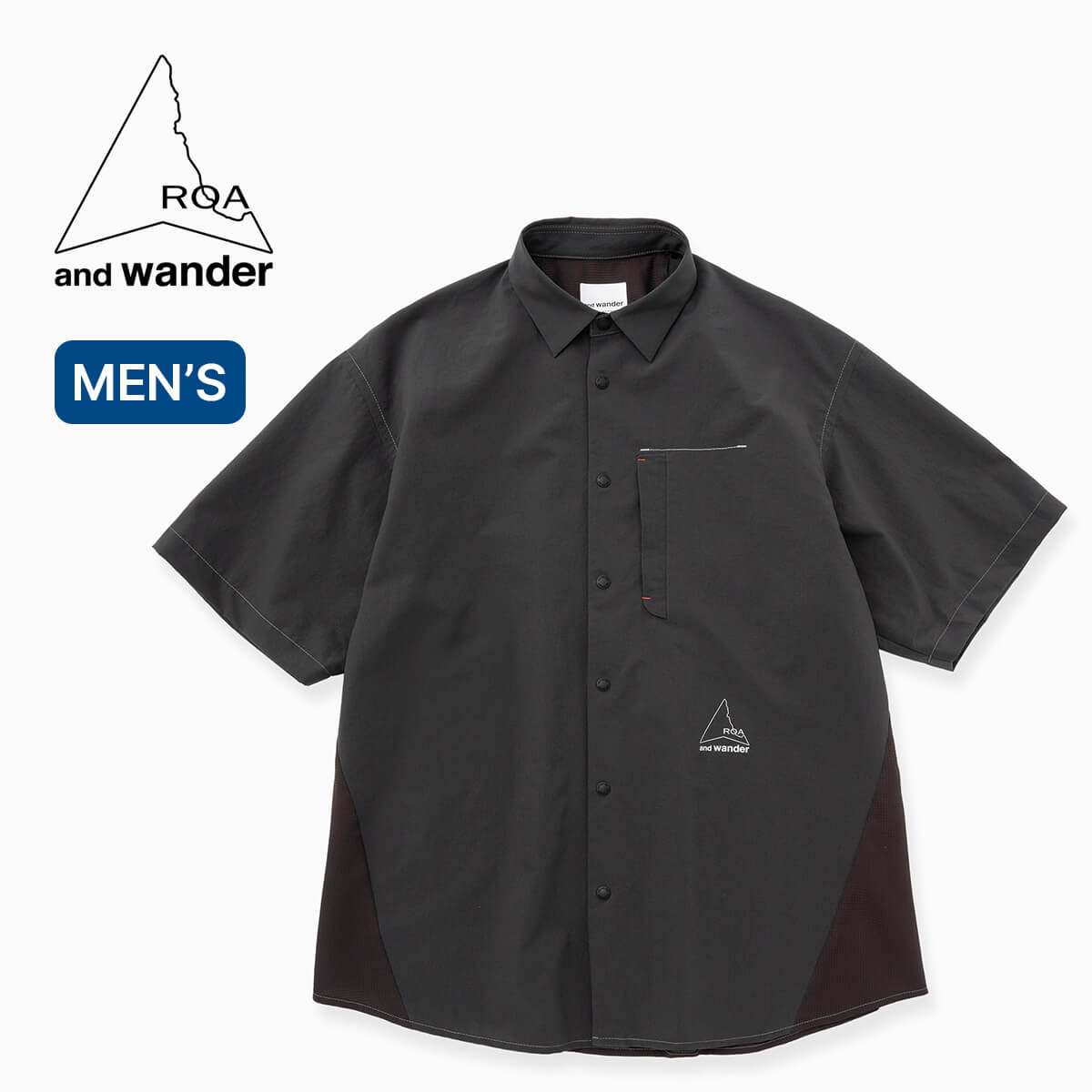 ロア×アンドワンダー ブリーザブルシャツ ROA × and wander breathable shirt メンズ 5746183512 半袖 カットソー シャツ トップス おしゃれ キャンプ アウトドア 21,868円