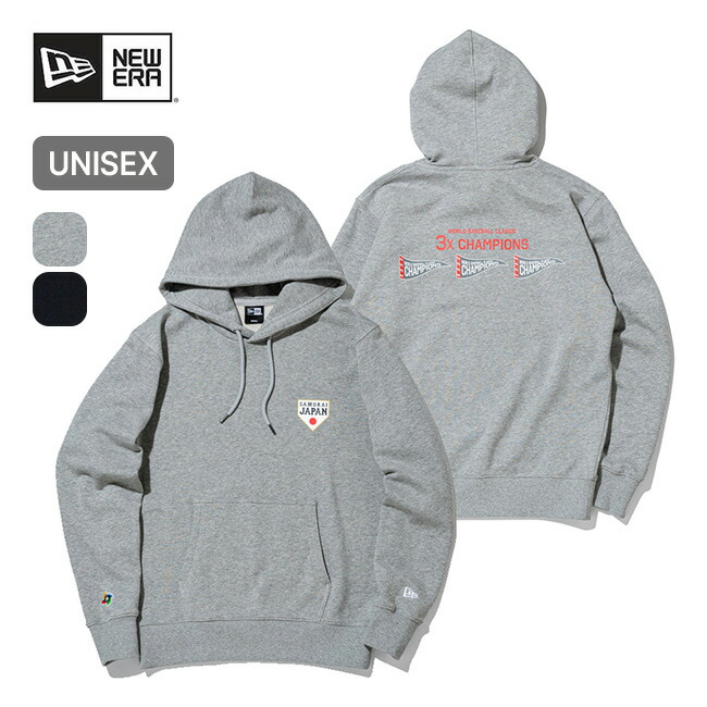 【SALE Max30%OFF】ニュー内鰓 WBC スウェットプルオーバーフーディー サムライジャパン 3タイムスチャンピオンズ NEW ERA Samurai Japan 3-Time Champions Sweat Pullover Hoodie メンズ レディース ユニ一発やる パーカー 流汗 裏パイル 難民キャンプ アウトドア