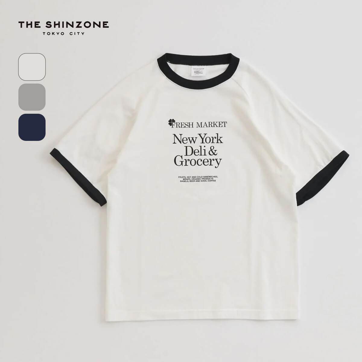 【挙げ句の果て1点】ザ シン区画 フレッシュマーケットリンガーTEE THE SHINZONE FRESH MARKET RINGER TEE レディース ウィメンズ 26SMSCU12 トップス 半袖 プルオーバー 今めかしい 難民キャンプ アウトドア