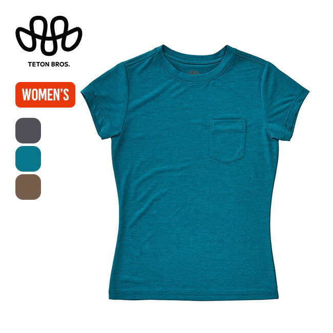 ティートンブロス ベイパーポケットTee【ウィメンズ】 Teton Bros. Vapor Pocket Tee レディース TB261-29 トップス Tシャツ ティシャツ 半袖 ランニング トレーニング ストレッチ ジム 速乾 吸水 UVカット 紫外線対策 抗菌 防臭 キャンプ アウトドア