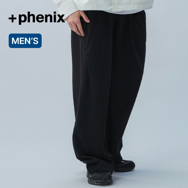 プラスフェニックス テックスウェットワイドパンツ ＋phenix TECH SWEAT WIDE PANTS メンズ POB-26012F スエット リラックスパンツ ボトムス ロングパンツ 長ズボン キャンプ アウトドア