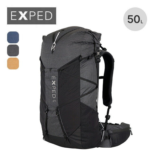 エクスペド ライトニング50 EXPED Lightning 50 リュック ザック バックパック ロールトップ ピッケル トレッキングポール 撥水 登山 トラベル 旅行 おしゃれ キャンプ アウトドア