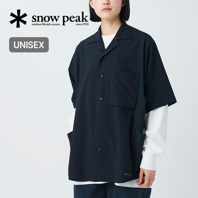 スノーピーク エアロショートスリーブシャツ snow peak Airo Short Sleeve Shirt メンズ レディース ユニ一発やる SH-26SU009 トップス 半袖 UV撥ねのける 速乾 ゆったり 町若い者 旅する 周遊 今めかしい 難民キャンプ アウトドア