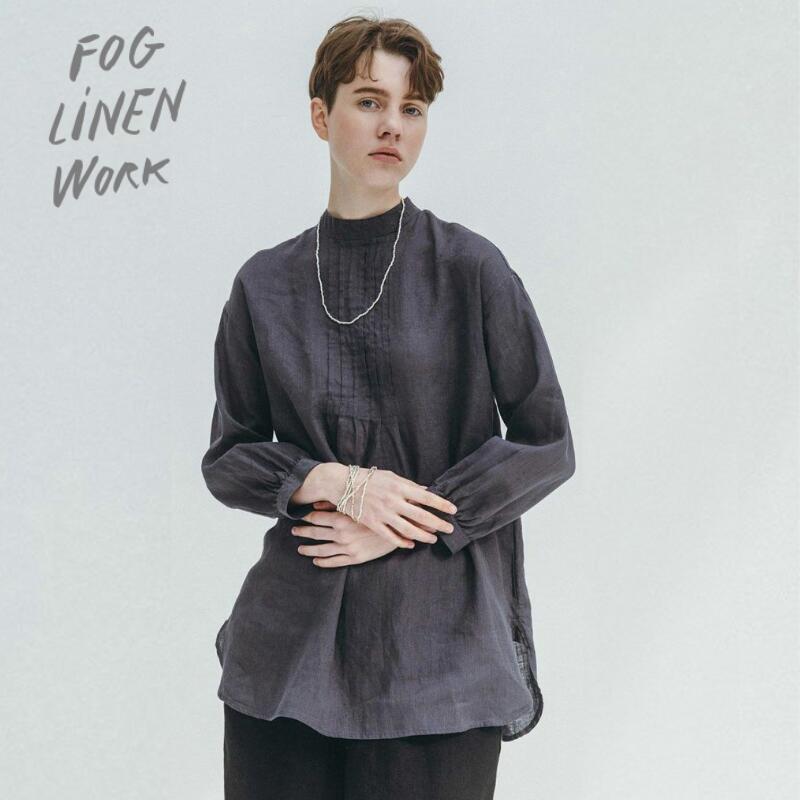 ロニー チュニック トワイライト＜fog linen work＞ LWC025-2282 フォグリネンワーク 2026SS リネン ピンタック チュニック ドロップショルダー 春 スプリング  おしゃれ