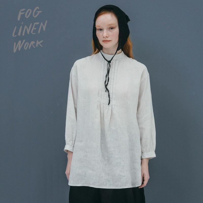 ロニー チュニック アルバートル＜fog linen work＞ LWC025-2697 フォグリネンワーク 2026SS リネン ピンタック チュニック ドロップショルダー 春 スプリング  おしゃれ