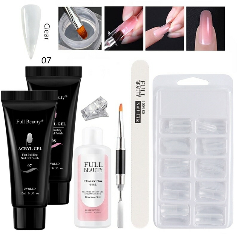 楽天市場】デュアルフォームチップ100枚 ポリジェルクリア ポリジェル