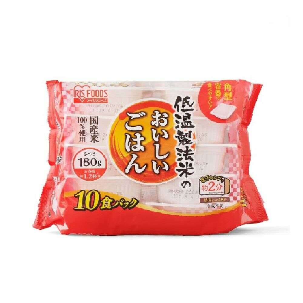 ◆アイリスフーズ  低温製法米のおいしいごはん  180g×10個パック      【4個セット】