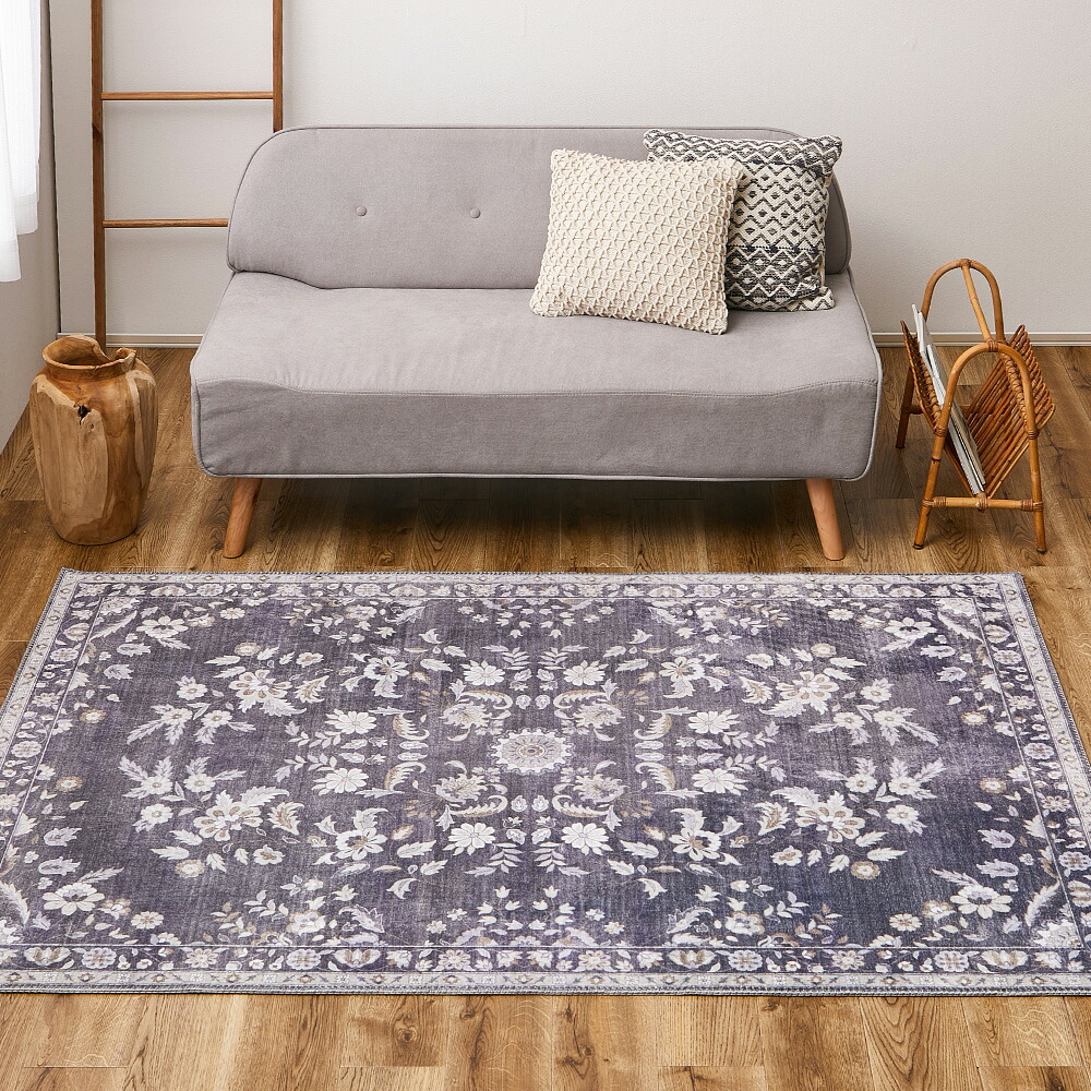 ソフトフランネルラグ レーナ 190×190cm グレー 【直送品】 返品・キャンセル・他商品と同時購入は不可