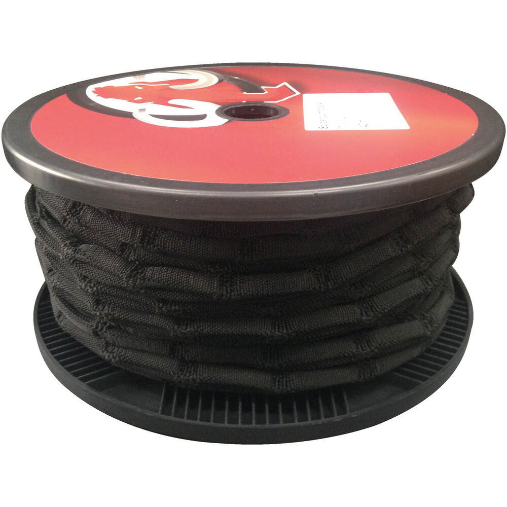 ユタカメイク ゴム スパイダーゴム ドラム巻き 40m ブラック 【直送品】 返品・キャンセル・他商品と同時購入は不可