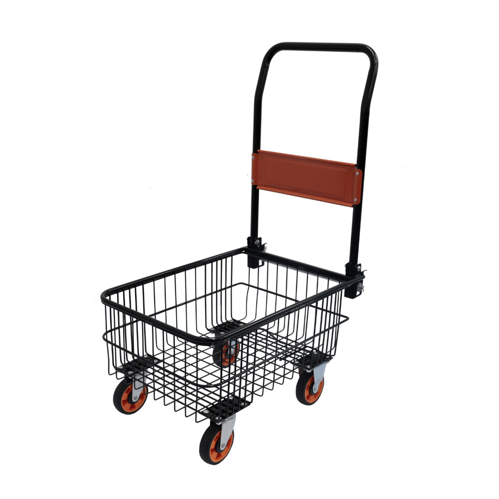 折りたたみ式バスケット台車 深型 専用カバー付き[04194] 【直送品】 返品・キャンセル・他商品と同時購入は不可