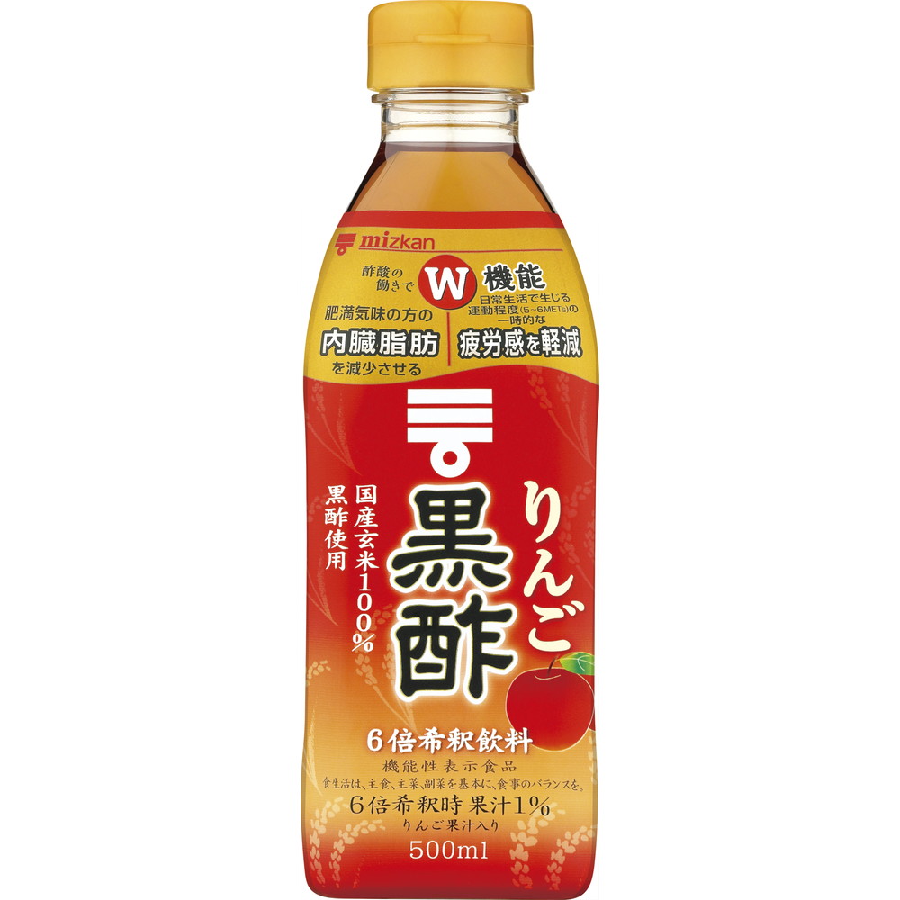 ◆【機能性表示食品】ミツカン りんご黒酢 500mL 【12個セット】