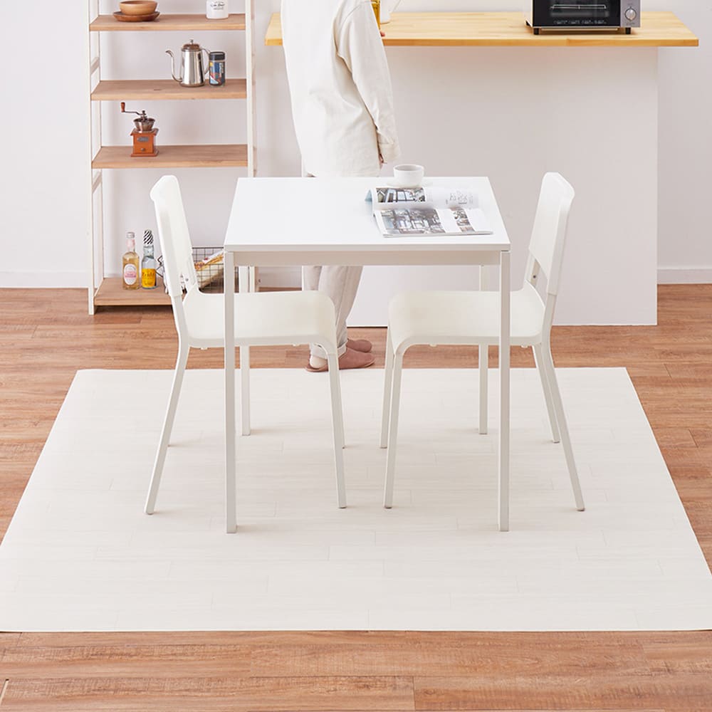 水拭きできるクッションフロア クリーム 182×180 【直送品】 返品・キャンセル・他商品と同時購入は不可