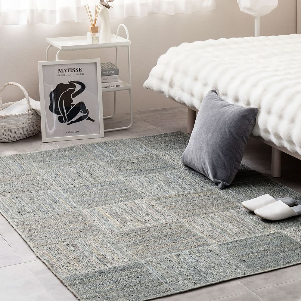 ジュートラグ トロン グレー 120×180 【直送品】 返品・キャンセル・他商品と同時購入は不可