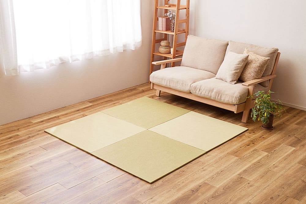 DIY畳 樹 同色6枚セット GRS 82×82×1.3cm 【直送品】 返品・キャンセル・他商品と同時購入は不可 17,243円