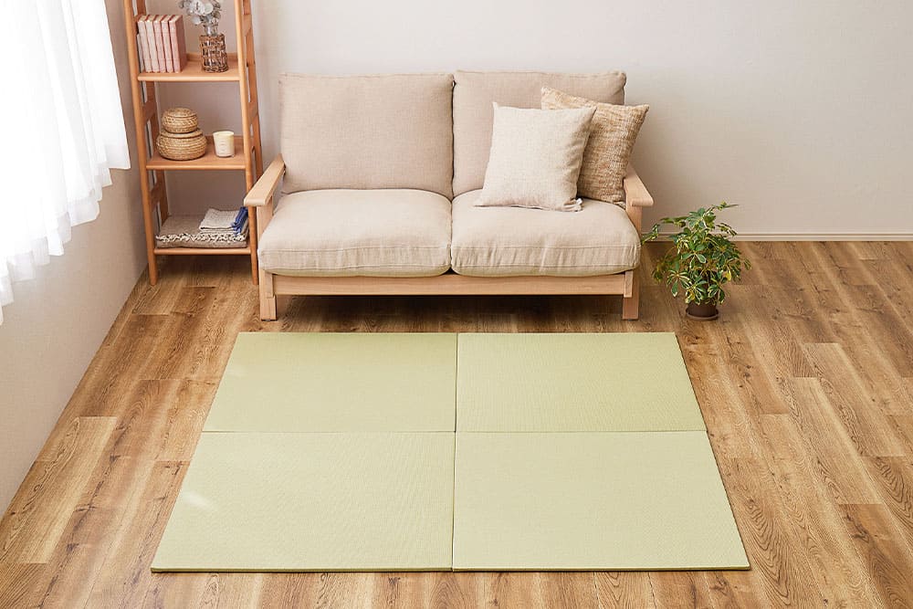 DIY畳 樹 同色12枚セット GR 82×82×1.3cm 【直送品】 返品・キャンセル・他商品と同時購入は不可