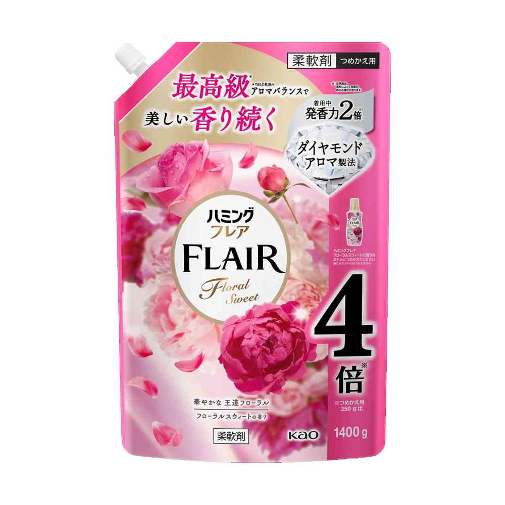 花王 ハミングフレア フローラルスウィート スパウトパウチ 1400g 【6個セット】