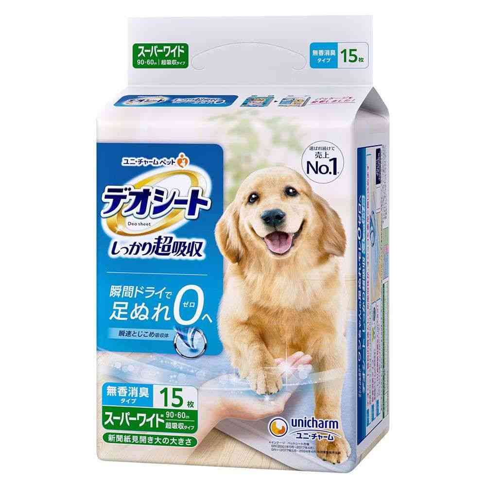 ユニチャーム デオシート しっかり超吸収 無香消臭タイプ スーパーワイド １５枚 【4個セット】
