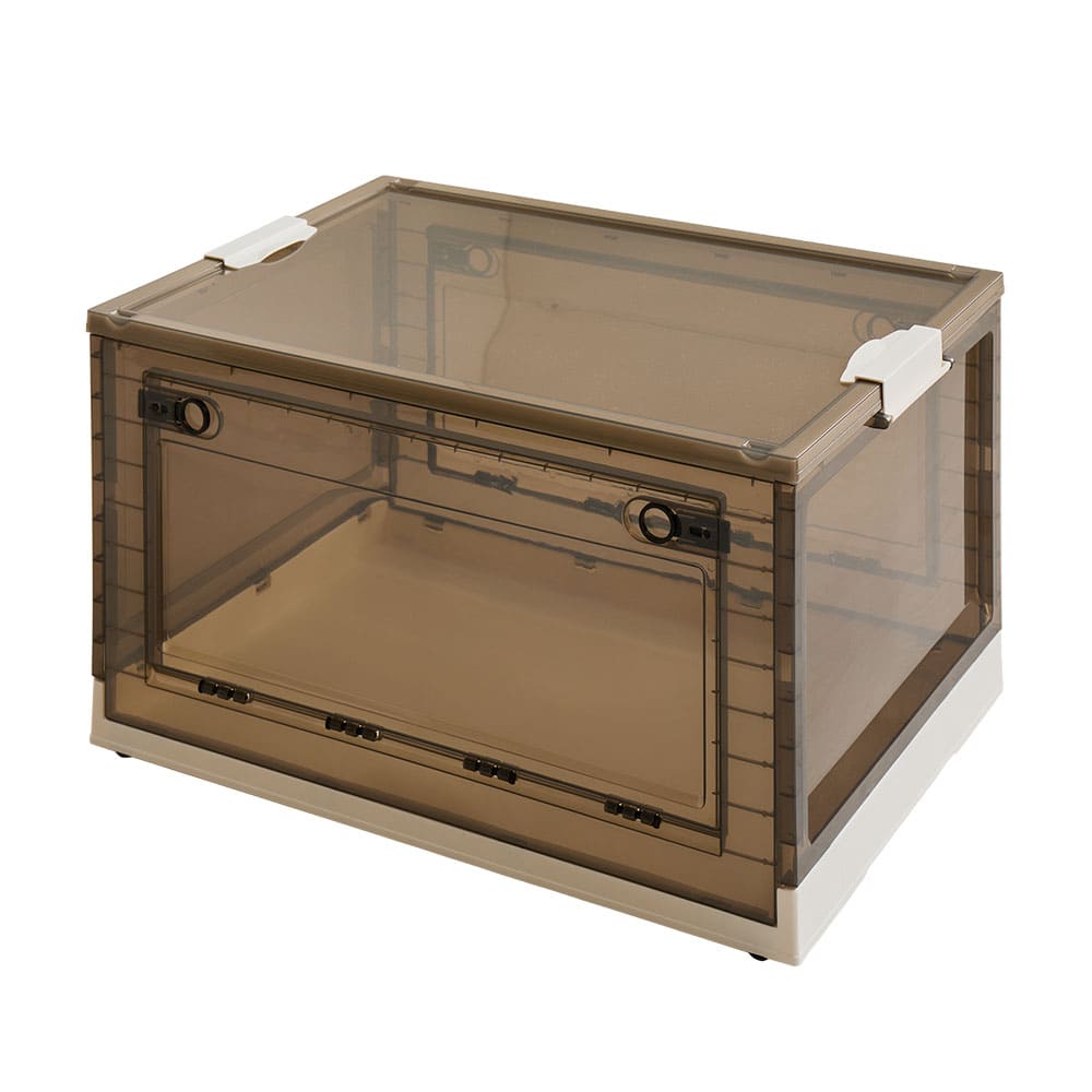 折りたたみ収納ボックス スモーク XXL 96L 4個セット 【直送品】 返品・キャンセル・他商品と同時購入は不可