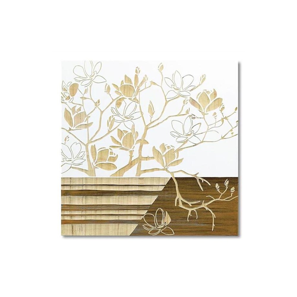アート「マグノリア with ベース」 WH+NP 【直送品】 返品・キャンセル・他商品と同時購入は不可