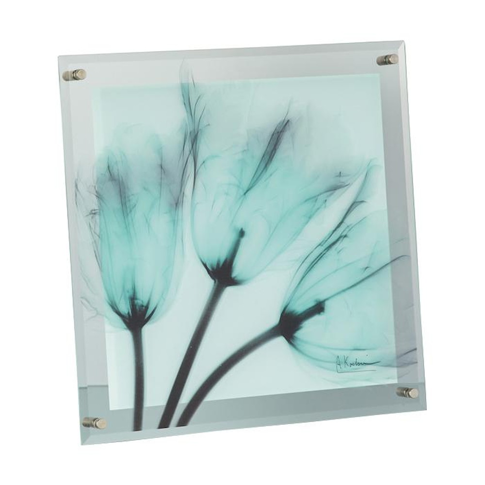 X RAY ガラス アート M 「ブルーライトチューリップ」 【直送品】 返品・キャンセル・他商品と同時購入は不可