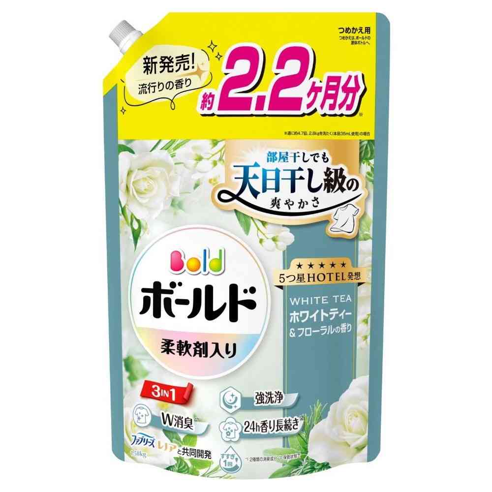 P＆G ボールド ジェル ホワイトティー＆フローラルの香り 詰替 ウルトラジャンボ 1580g 【6個セット】