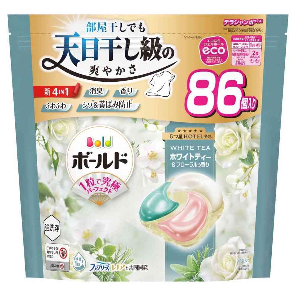 P＆G ボールド ジェルボール4D 心弾けるホワイトティー＆フローラル 詰替 テラジャンボ 86個 【3個セット】