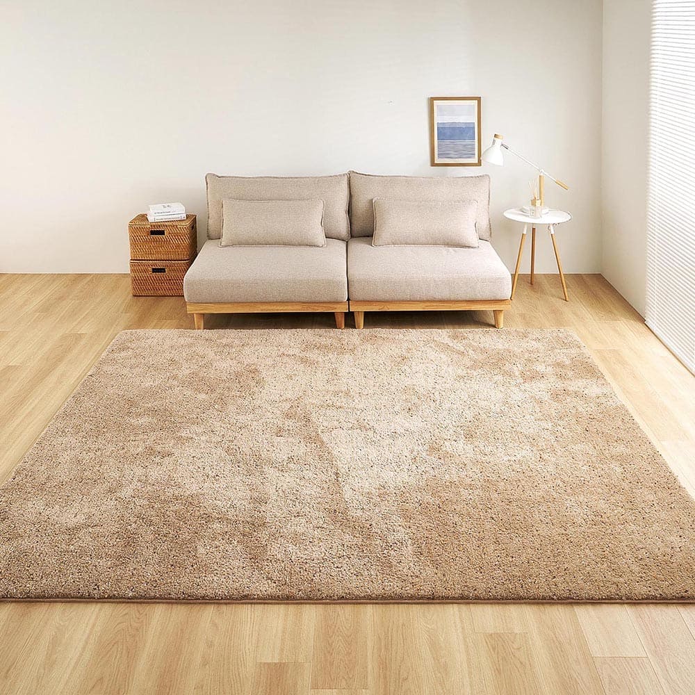 ミックスシャギーラグリーヴァ 約140&times;200cmブラウン 【直送品】 返品・キャンセル・他商品と同時購入は不可｜サンドラッグe-shop