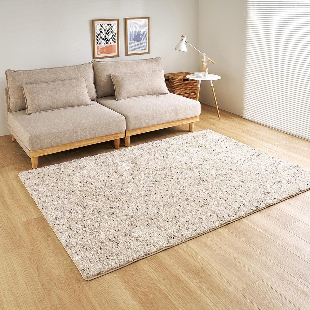 ミックスシャギーラグリーヴァ 約140×200cmアイボリー 【直送品】 返品・キャンセル・他商品と同時購入は不可|サンドラッグe-shop