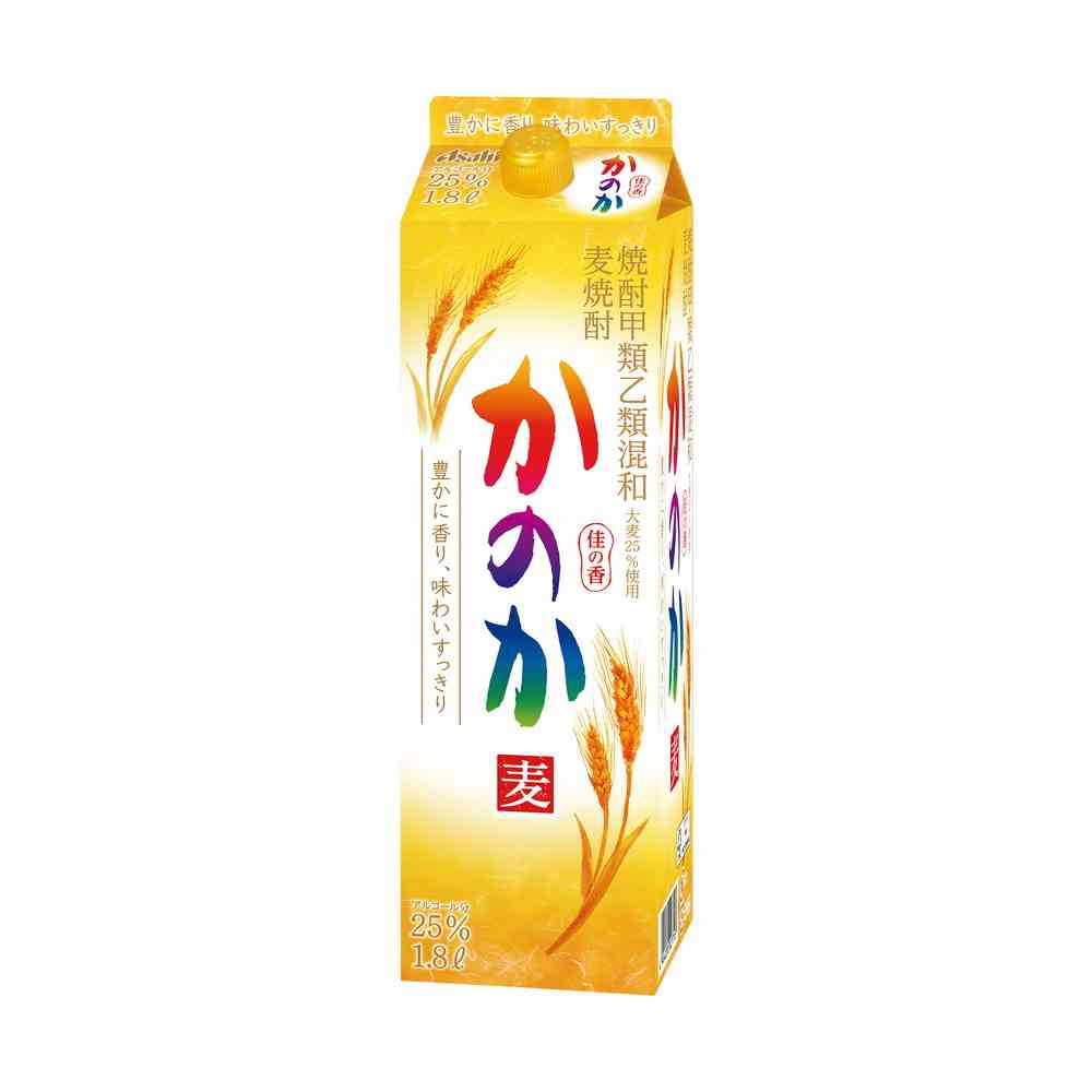 アサヒ 麦焼酎 かのか 25度 紙パック 1800ml 【12個セット】|サンドラッグe-shop