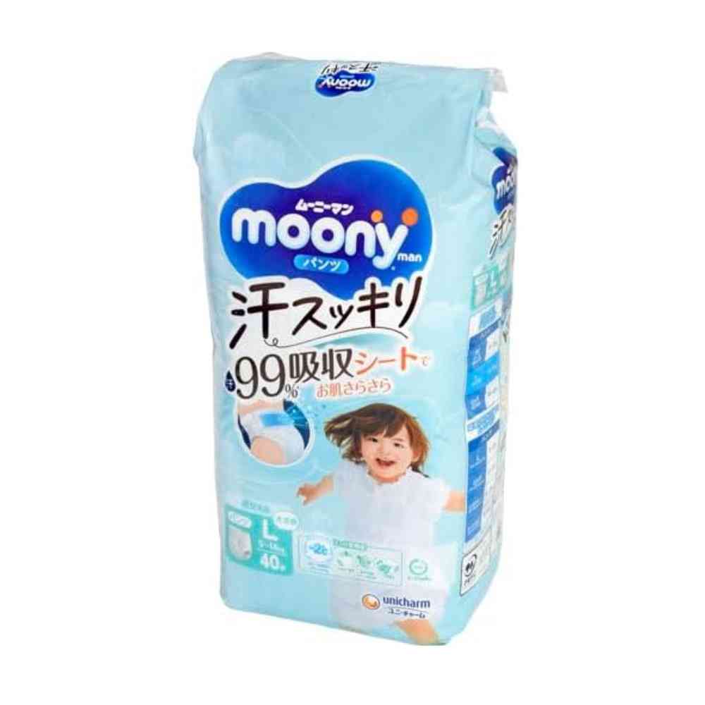 ユニ・チャーム ムーニーマン 汗スッキリ 男女共用L 40枚 【4個セット】