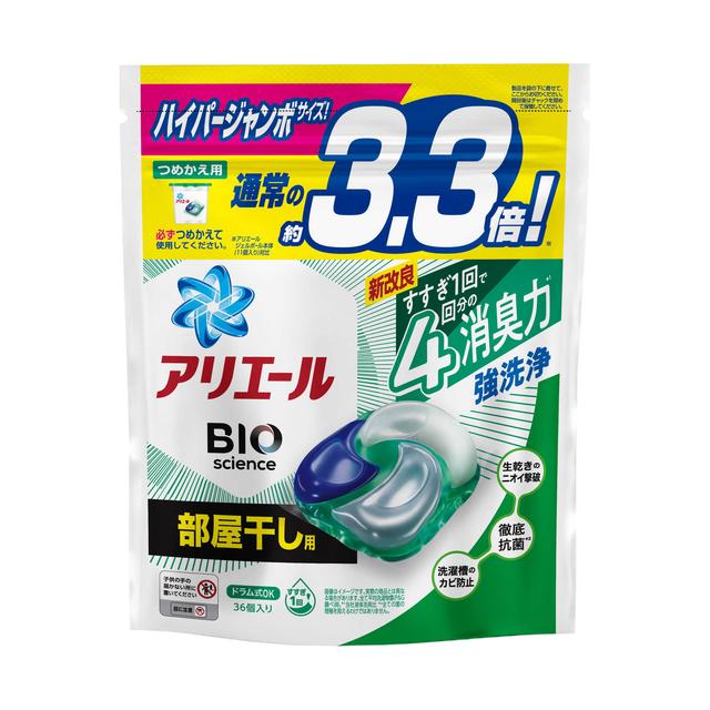 楽天市場】P&G アリエール ジェルボール4D 部屋干し用 詰め替え 超メガ 