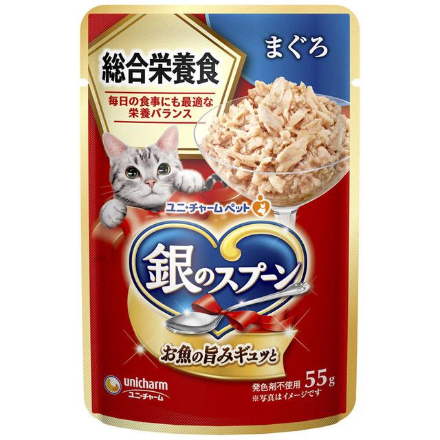 【楽天市場】ユニ・チャーム 銀のスプーン パウチ 総合栄養食 まぐろ 55g：サンドラッグe Shop