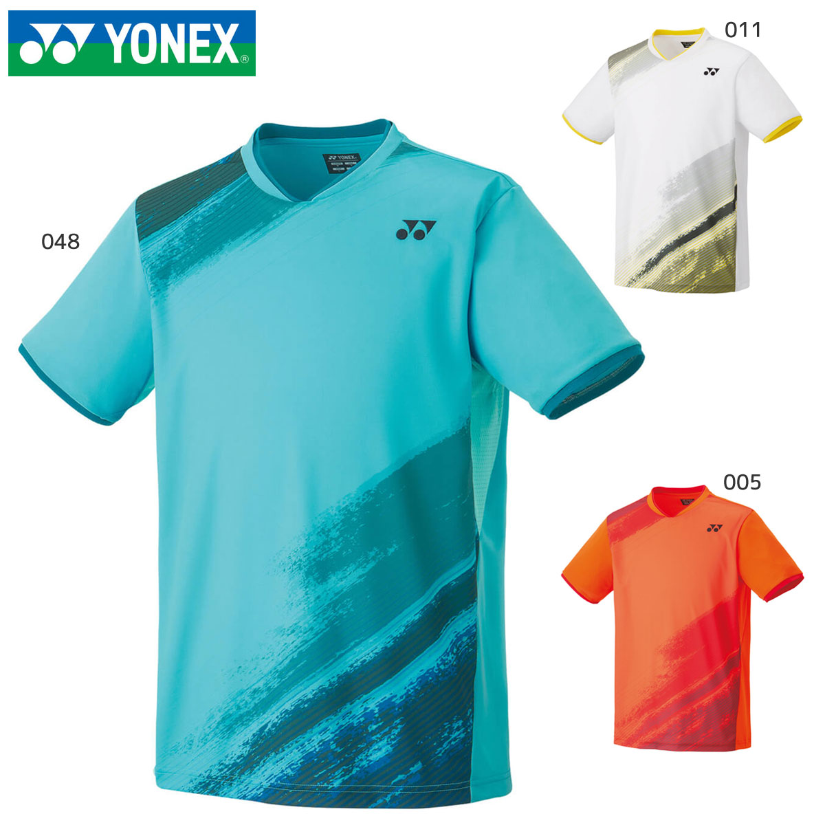 ヨネックス　シャツ　ホワイト　ブルー　グリーン ヨネックス YONEX ホワイト Tシャツブルー／グリーン テニス