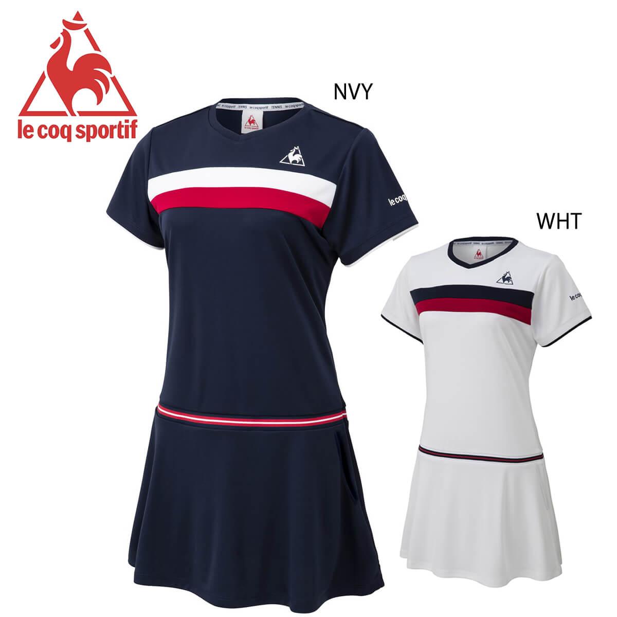 楽天市場 Le Coq Sportif Qtwpjj01 クラシックワンピース テニスウェア レディース ルコックスポルティフ 春夏 メール便可 取り寄せ ラケットプロショップ Sunfast