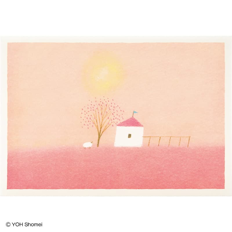 楽天市場】多目的カード 草原に家/葉祥明 MU126-2 832057 サンリオ