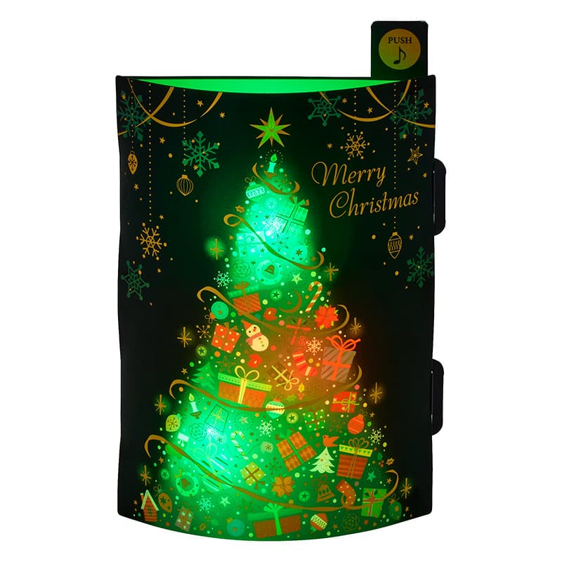 楽天市場】サンリオ クリスマスカード ライト＆メロディー 黒地に