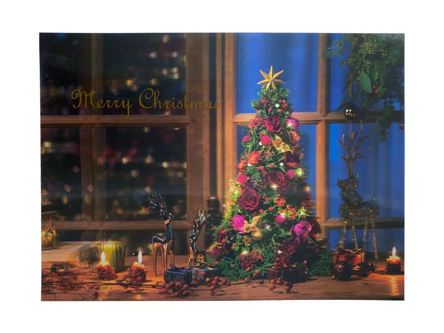 楽天市場 クリスマスカード ３ｄポストカードpx 3854 イーズプロダクツ ポストカード クリスマスツリー きれい おしゃれ サンフェロー