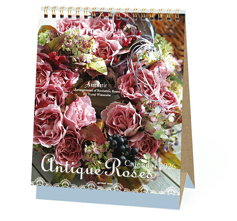 楽天市場】2026年 卓上カレンダー アンティークローズ 1000136908 [M便