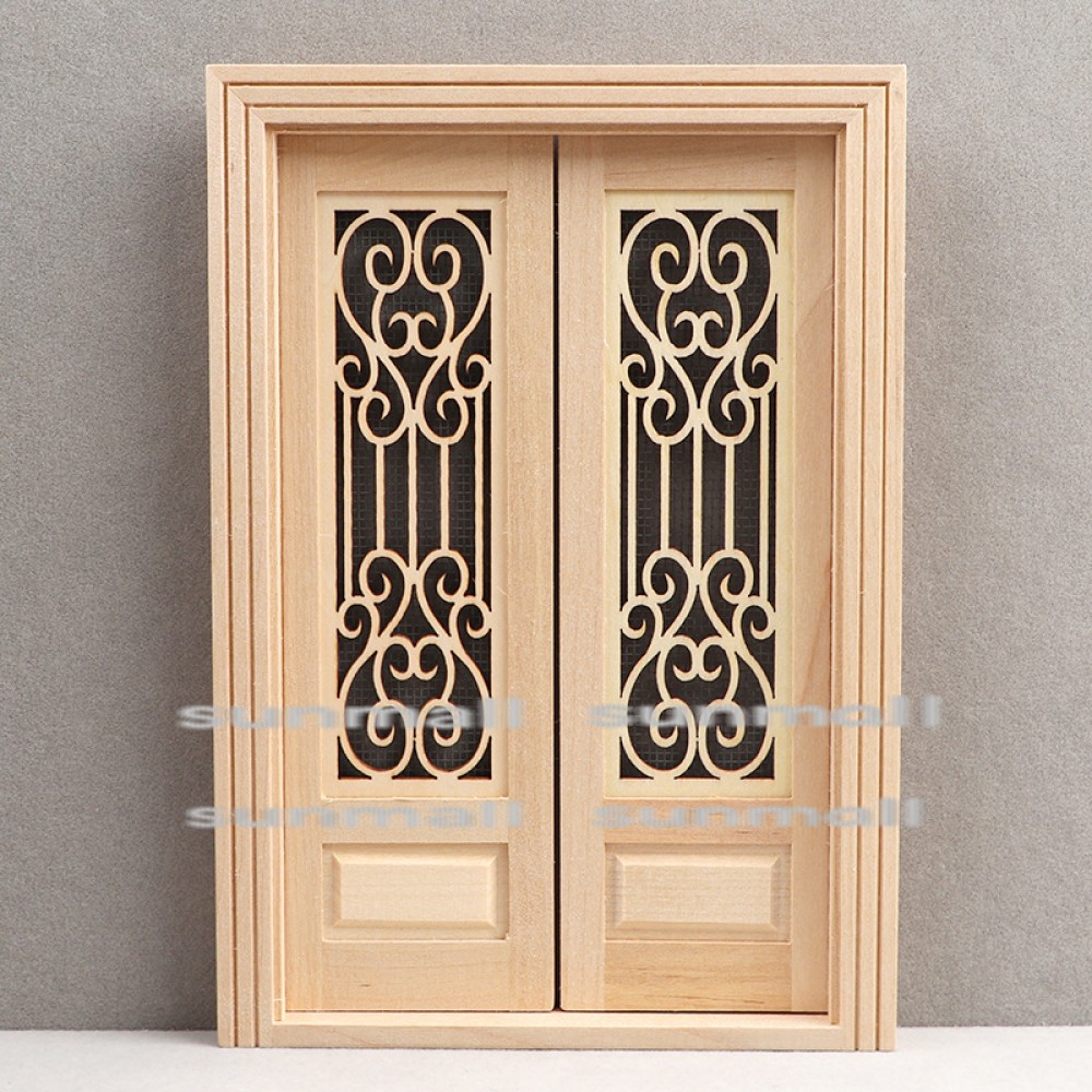 楽天市場】90000027【1点販売】ミニチュア木製ドア 1点販売 彫刻