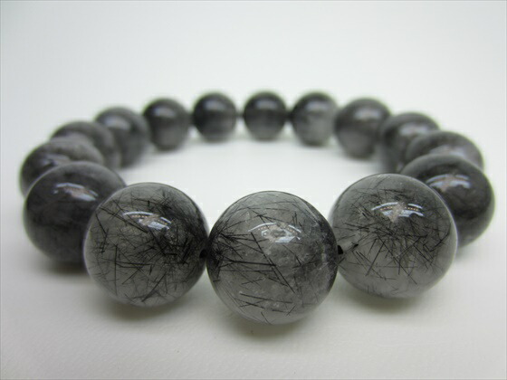 楽天市場】【ブレスレット】ブラックルチルクォーツ品質AAΦ15