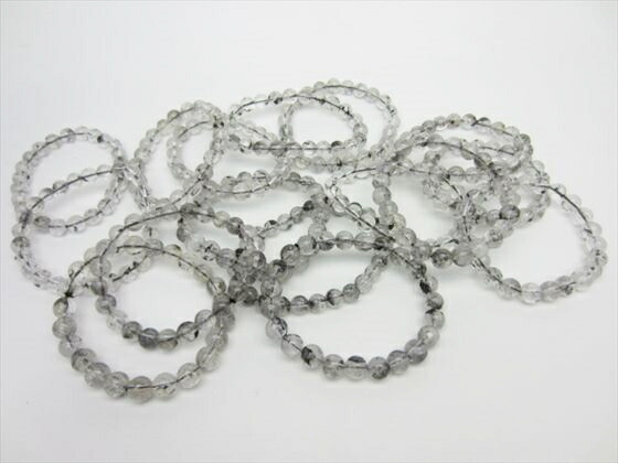 【ブレスレット】 ヒマラヤ水晶 品質ＡＡＡ Φ7～8.4mm 【16本SET】 【一点物】
