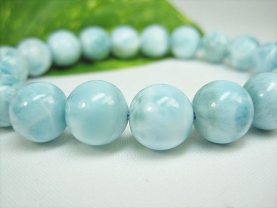 【ブレスレット】ラリマー品質ＡＡＡΦ11.2&plusmn;0.2mm【一点物】｜天然石のお店　Sun flower