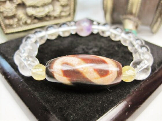 楽天市場】【重ねるほどに力を増す… 老礦 八大吉祥天珠 ブレスレット