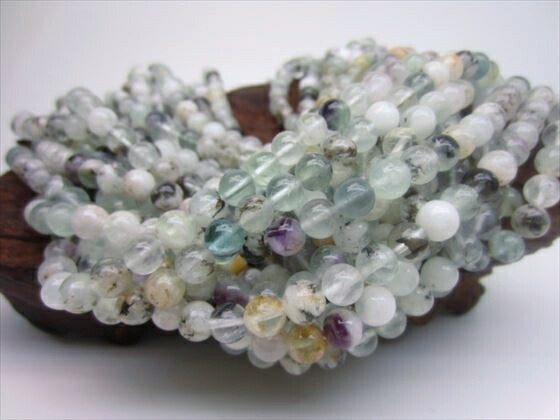 楽天市場】希少 マルチカラー エンジェルフェザー フローライト 10mm