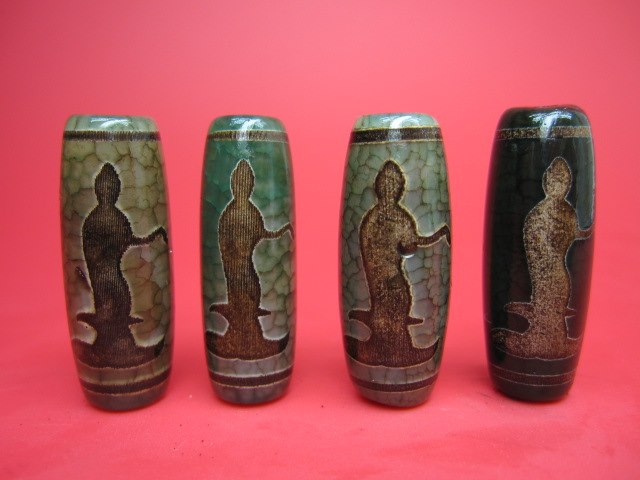 天珠セット　30 楽天市場】【チベット高級龍紋天珠】逆九眼天珠30×10mm【2粒SET