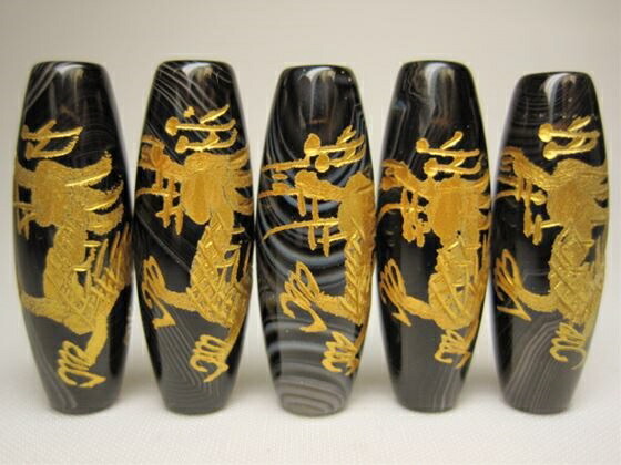 楽天市場】【チベット高級天珠】手彫り龍神天珠ピンク紫メノウ40×14