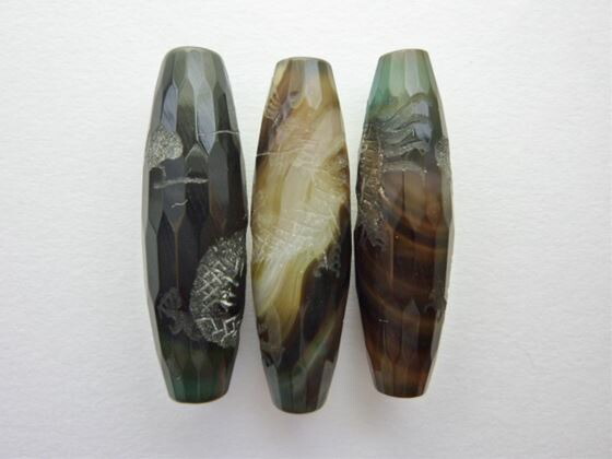 楽天市場】【チベット高級天珠】手彫り龍神天珠ピンク紫メノウ40×14