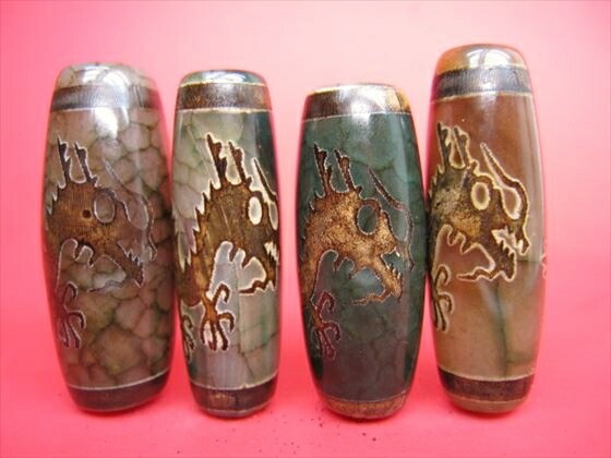 楽天市場】【チベット高級龍紋天珠】逆九眼天珠30×10mm【2粒SET