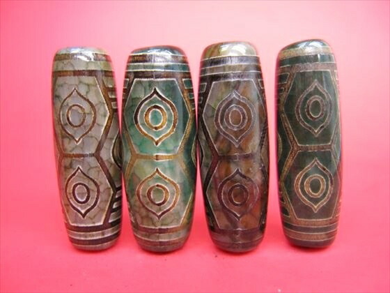 楽天市場】【チベット高級龍紋天珠】逆九眼天珠30×10mm【2粒SET